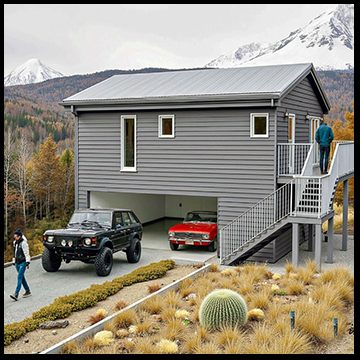 DOUBLE GARAGE & LOFT MINOR DWELLING DESIGN